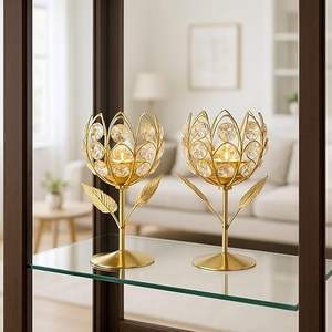 Unique 3.5 Inch Metal <b>Tealight</b> <b>Candle</b> Holder Customized Logo Handmade Durable Home Decor Christmas Diwali Festivals Indoor Wall - Product Image 1