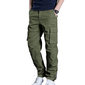 Nuevo diseño de moda para hombres de alta calidad Streetwear estilo Cargo pantalón Color sólido cómodo transpirable hombres Cargo pantalón - Product Image 2