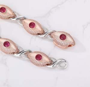 สร้อยข้อมือเทนนิส, สร้อยข้อมือเทนนิสทองคำขาว, สร้อยข้อมือเทนนิส, สร้อยข้อมือเพชร, ของขวัญสำหรับเธอ, สร้อยข้อมือสไตล์มินิมอล - Product Image 3