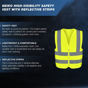 Professional Manufactures High Vis Safety Vest Breathable New Arrival Safety Vest Hot Sale Safety Vest - Product Image 2