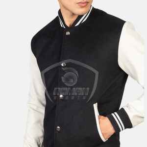 Veste universitaire personnalisée, veste de baseball, veste en laine et cuir, qualité supérieure, unisexe par RSW - Product Image 4