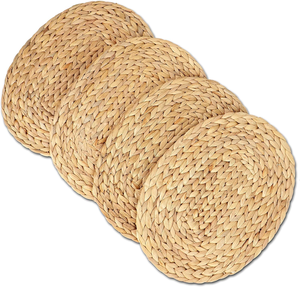 Napperon ovale tissé en jacinthe d'eau élégant fait à la main Tapis de salle à manger rustique pour un usage quotidien et des occasions spéciales - Product Image 5