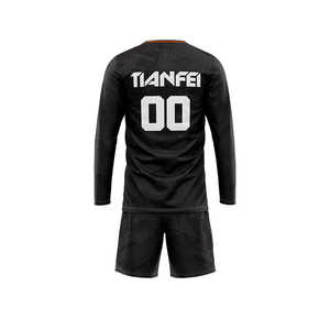 Maillots de football à manches longues respirants, à séchage rapide, antibactériens, anti-UV, grande taille, 100% polyester, ensemble de maillots de football, uniforme d'équipe de football - Product Image 4
