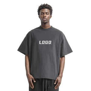 Camiseta Extra Grande de Corte Cuadrado para Hombre, 100% Algodón Jersey, 220 GSM, Impresión DTF Personalizada, Logotipo OEM - Product Image 2