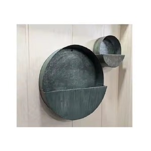 Pot de fleur de mur rond élégant de conception de luxe pour la décoration de jardin d'hôtel et de maison - Product Image 1