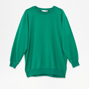 Sudadera informal transpirable para mujer, diseño bordado, estilo Otoño Invierno, sudadera con hombros caídos, logotipo frontal, venta al por mayor directa - Product Image 1