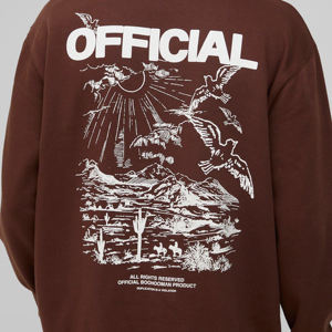 Sudadera de algodón 100% de alta calidad para hombre, 430Gsm, estilo informal, hombros caídos, cuello redondo, estampado, sudaderas mezcladas de algodón de invierno - Product Image 4