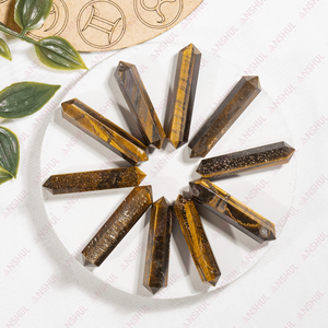 Puntas de Ojo de Tigre de Doble Terminación al por Mayor para Decoración y Regalos - Product Image 1