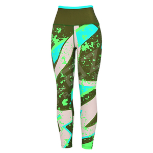 Taille élastique 2025 nouvelles femmes cravate teinture imprimer Yoga Leggings taille haute mi-taille grande taille pantalon fermeture bout à bout collants - Product Image 1