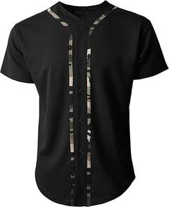 Impression numérique Uniforme de baseball softball pour hommes Maillot de baseball boutonné à vendre - Product Image 3