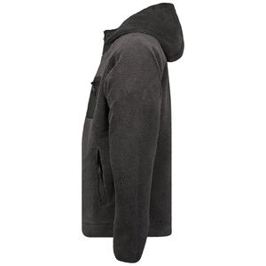 Chaqueta de Forro Polar Tejido Impermeable para Hombre, Diseño Nuevo, con Cierre Completo Bordado, Cuello Alto, Patrón Sólido, con Capucha para Invierno - Product Image 5