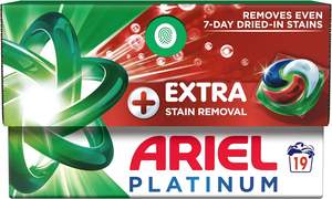 Cápsulas de Detergente Líquido para Lavandería Ariel Platinum PODS, 76 (4x19) Lavados, + Eliminación Extra de Manchas - Product Image 4