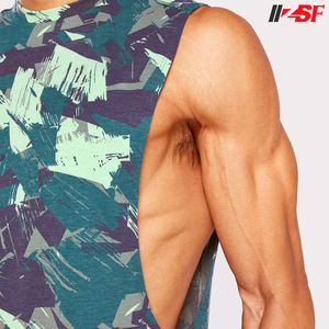 Venta al por mayor nueva marca de moda de los hombres de verano Casual 95% algodón gimnasio deporte Camiseta sin mangas chaleco y camisas - Product Image 5