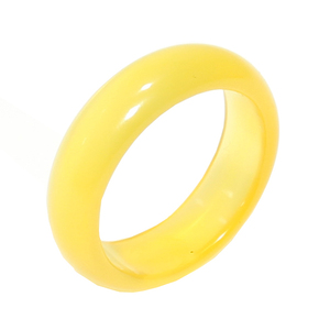 Anillo de Ágata Amarilla Natural, Talla 14, 2g, Unisex, Accesorio Elegante y con Estilo - Product Image 1