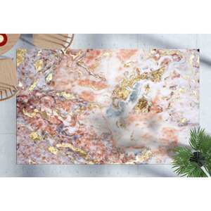 Alfombra con Estampado de Mármol Brillante: Tonos Suaves, Antideslizante, Decoración del Hogar, con Pelo Suave - Product Image 2