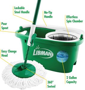 ระบบไม้ถูพื้นแบบหมุน Libman Tornado พร้อมถังและที่บิดผ้า หัวไมโครไฟเบอร์ - Product Image 2