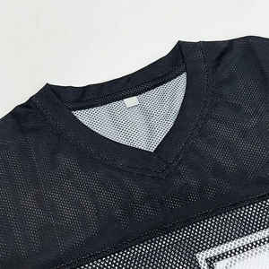 Maillot de football américain T-shirts Logo brodé sublimé Polyester personnalisé Boxy Mesh Streetwear Soccer Jersey Tops - Product Image 5