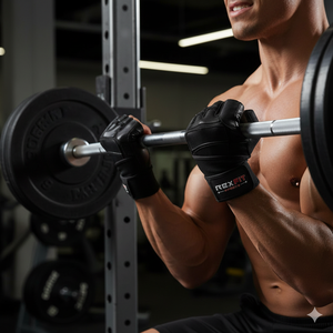 Premium Quality Trending Fashion Half-<b>Finger</b> Gym Gloves Wrist <b>Support</b> Gloves Breathable Gym Gloves for Unisex Lifting Gloves - Product Image 3