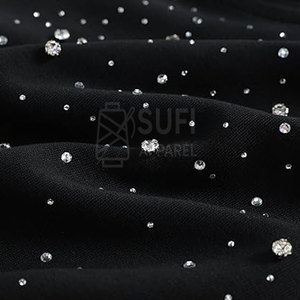 Sweat-shirt décontracté pour femme à capuche, en tricot 100% coton, orné de strass scintillants, idéal pour l'hiver, respectueux de l'environnement - Product Image 4
