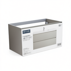 Mueble de Baño Vieste de 90 cm con Base Suspendida y 2 Cajones en Gris Perla - Product Image 2