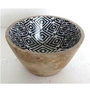 Juego de Tazones para Ensalada de Madera Esmaltada, Tazones de Madera con Esmalte, Diseño Japonés Único, Utensilios de Cocina - Product Image 1