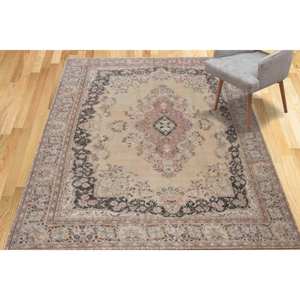 Tapis de style vintage : Tapis décoratif marron, Tapis imprimé, Tapis fin non tissé - Product Image 1