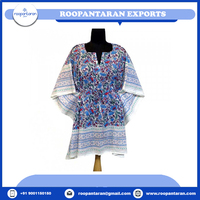 Nouvelle arrivée, robe kaftan de plage grande taille, taille standard, 100% coton, imprimé à la main, magnifiques kaftans de plage pour la vente en gros
