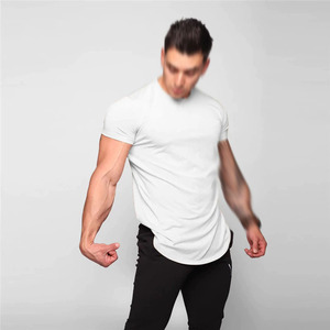 Men's <b>Black</b> Short Sleeve O-Neck Cotton <b>T</b>-<b>Shirt</b> Regular Fit Casual Solid Color Jersey Knitted <b>Plain</b> Dyed - Product Image 5