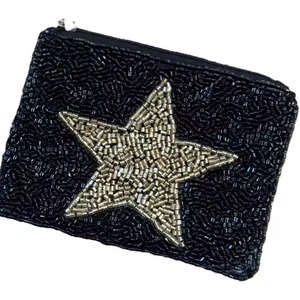 Porte-monnaie tendance fait main brodé de perles, personnalisable, vente en gros, perles de rocaille de créateur, forme carrée, pour les amoureux de la mode, Saint-Valentin - Product Image 5