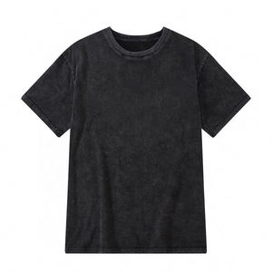 Mode personnalisé lavage à l'acide Slim Fit respirant T-Shirt décontracté hommes Vintage imprimé 100% coton été unisexe - Product Image 5