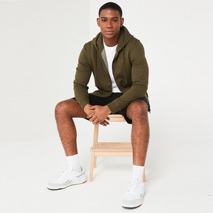 Sweat à capuche zippé athlétique pour homme, design professionnel, poignets et ourlet côtelés, imprimé graphique, streetwear, sweat à capuche zippé pour homme - Product Image 6