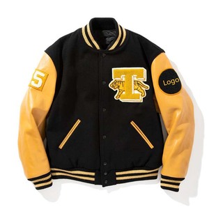 Professional Chenille Embroidery Customized Logo Stand Collar Front Logo Eco-Friendly Windproof <b>Baseball</b> <b>Bomber</b> Winter <b>Jacket</b> - Product Image 1
