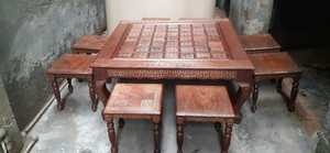 Mesas de madera grabadas a mano, para decoración del hogar y tiendas de diseñador de interiores - Product Image 5