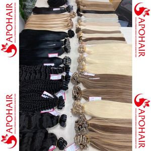 ผมต่อแบบเทปเรมี่รัสเซีย8นิ้วผมมนุษย์ติดหนังกำพร้าสี1B สองชั้น - Product Image 6