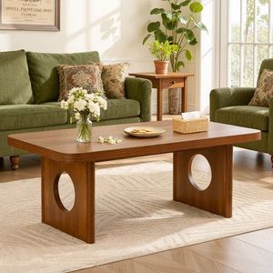 Mesa de centro de madera construida con madera maciza que ofrece durabilidad a largo plazo y una presencia elegante en la sala de estar. - Product Image 4