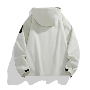 แจ็กเก็ตกันฝนแบบลำลองสำหรับผู้ชายแจ็คเก็ตกันลมมีกระเป๋าหลายกระเป๋าแจ็คเก็ตมีซิปแบบกำหนดเอง - Product Image 3