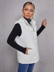 Chaqueta sin mangas acolchada para mujer, chaquetas de plumón para mujer, abrigos gruesos, chaleco de burbuja para mujer - Product Image 4