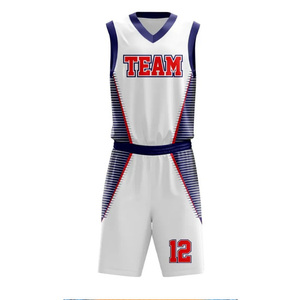 Ensembles d'uniformes de basket-ball réversibles à bas prix Sublimation de qualité supérieure Ensemble de maillot de pratique léger pour jeunes Noir Orange Gris Bleu - Product Image 2