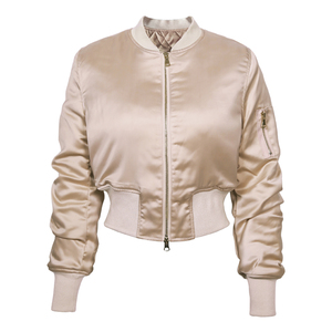 Mejor Venta de chaqueta de satén de estilo americano precio al por mayor tela de lona con decoración de bordado - Product Image 2
