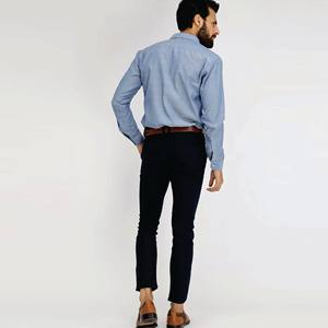 Camisas de vestir ajustadas de seda personalizadas para hombre, ropa informal, camisas de manga larga para hombre, camisas de moda - Product Image 6