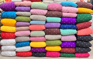 Nouveau tissu en broderie de soie Chinnon, super succès, en vente en gros par Royal Export Surat, travail de Chinnon - Product Image 5