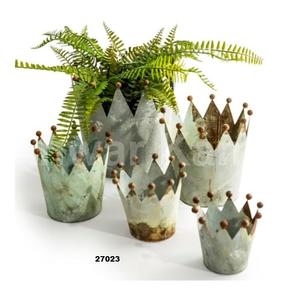 Lot de 3 jardinières ovales traditionnelles en acier idéales pour la maison, le jardin, la fête de mariage et la décoration intérieure et extérieure - Product Image 5