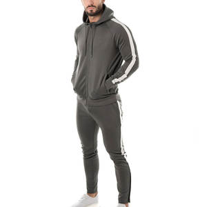 Meilleure Qualité Demi Zip up Panneau Blanc Vêtements d'Entraînement Jogging Sportswear Manches Longues Slim Fit Hommes Survêtements à Vendre - Product Image 4
