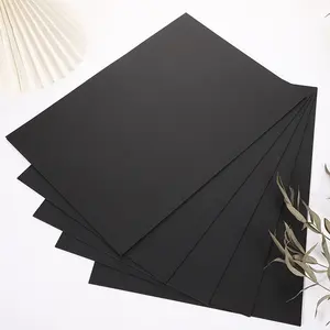 Fu Lam 250gsm-2500gsm papier noir carton noir avec noyau noir 0.3-3.0mm épaisseur papier carton noir