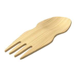 Serveur de salade en bois de meilleure qualité Outils de couverts Accessoire de cuisine Meilleur produit exigeant Main de séparation de salade en bois - Product Image 1