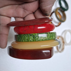 Vintage Style Resin Jewelry Wholesale Custom Pressed Flower <b>Bangles</b> for Spring/Summer - Product Image 1