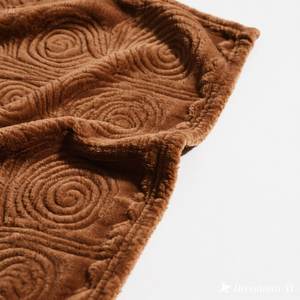 Couverture en polaire douce de luxe Design gaufré marron confortable King Size - Product Image 5