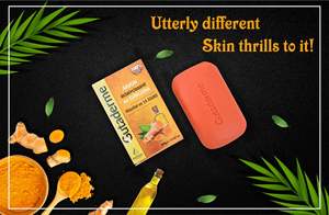 Gutaderme Herbal Handmade Body <b>Soap</b> for Women Skin Brightening Whitening Antiseptic <b>Acne</b> Removal Turmeric Ginger Extract <b>Soap</b> - Product Image 5