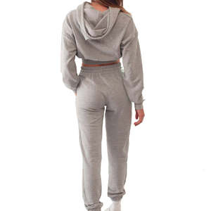 Hot Sell Custom logo high quality street wear fleece crop top hoodie custom blank women cropped hoodie <b>jumper</b> hoodies - Product Image 4