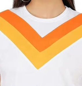 Tops courts pour femmes, choix populaire, qualité pure, design personnalisé à rayures, t-shirts courts pour femmes - Product Image 4